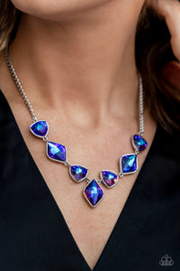 Open Door Jewelry - Glittering Geometrics - Purple Necklace - Paparazzi Accessories