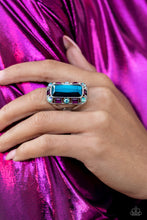 Load image into Gallery viewer, Open Door Jewelry - Radiant Rhinestones - Blue Ring - Paparazzi Accessories
