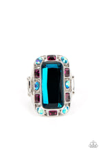 Load image into Gallery viewer, five-dollar-jewelry-radiant-rhinestones-blue-ring-paparazzi-accessories
