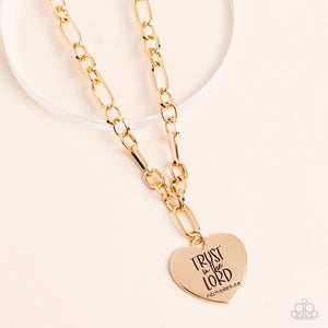 Open Door Jewelry - Perennial Proverbs - Gold Necklace - Paparazzi Accessories