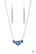 Load image into Gallery viewer, five-dollar-jewelry-flash-of-fringe-blue-necklace-paparazzi-accessories
