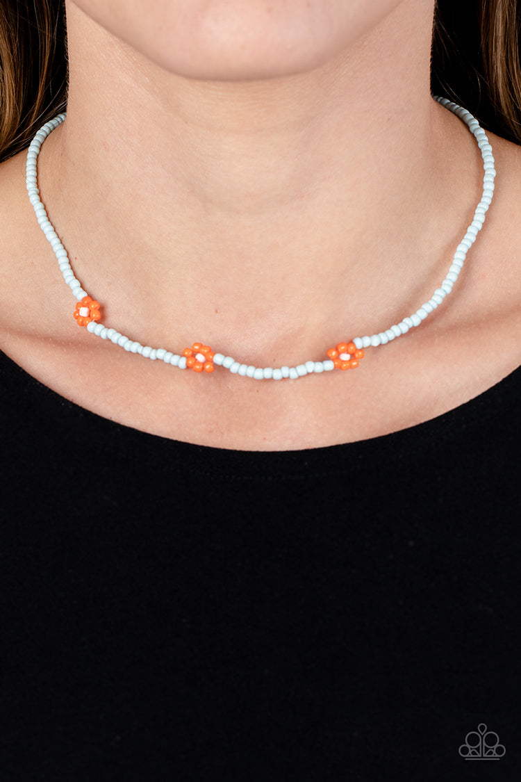 Open Door Jewelry - Bewitching Beading - Orange Necklace - Paparazzi Accessories