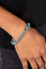 Load image into Gallery viewer, Open Door Jewelry - Just Pray - Blue Bracelet - Paparazzi Accessories
