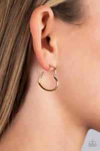 Open Door Jewelry - Burnished Beau - Gold Earrings - Paparazzi Accessories