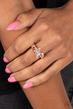 Load image into Gallery viewer, Open Door Jewelry - Fetching Flutter - Rose Gold Ring - Paparazzi Accessories
