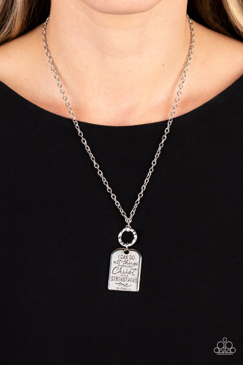 Open Door Jewelry - Persevering Philippians - Silver Necklace - Paparazzi Accessories