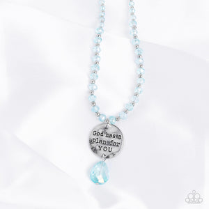 Open Door Jewelry - Priceless Plan - Blue Necklace - Paparazzi Accessories