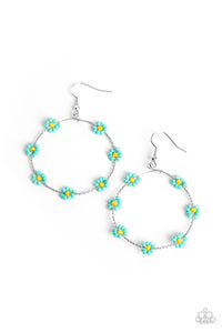 five-dollar-jewelry-dainty-daisies-blue-earrings-paparazzi-accessories