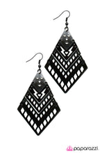 Load image into Gallery viewer, Open Door Jewelry - Haute Hardware - Black Earrings - Paparazzi Accessories
