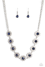 Load image into Gallery viewer, five-dollar-jewelry-blooming-brilliance-blue-necklace-paparazzi-accessories
