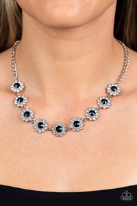 Open Door Jewelry - Blooming Brilliance - Blue Necklace - Paparazzi Accessories