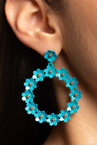 Open Door Jewelry - Daisy Meadows - Blue Post Earrings - Paparazzi Accessories