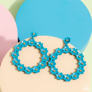 Open Door Jewelry - Daisy Meadows - Blue Post Earrings - Paparazzi Accessories