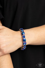 Load image into Gallery viewer, Open Door Jewelry - Born To Bedazzle - Blue Bracelet - Paparazzi Accessories
