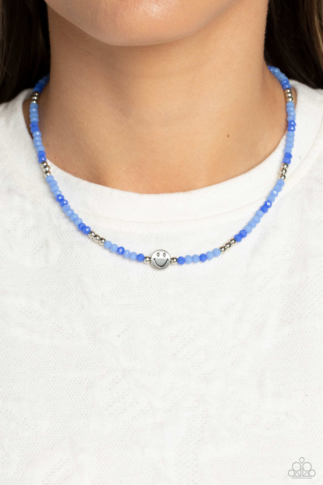 Open Door Jewelry - Beaming Bling - Blue Necklace - Paparazzi Accessories