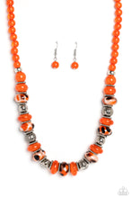 Load image into Gallery viewer, five-dollar-jewelry-warped-whimsicality-orange-necklace-paparazzi-accessories
