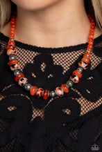 Load image into Gallery viewer, Open Door Jewelry - Warped Whimsicality - Orange Necklace - Paparazzi Accessories
