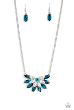 Load image into Gallery viewer, five-dollar-jewelry-frosted-florescence-blue-necklace-paparazzi-accessories
