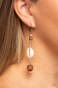 Open Door Jewelry - Coastal Cowabunga - Brown Earrings - Paparazzi Accessories