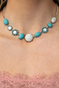 Open Door Jewelry - Cowboy Catwalk - Blue Necklace - Paparazzi Accessories