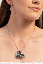 Load image into Gallery viewer, Open Door Jewelry - Romantic Recognition - Blue Necklace - Paparazzi Accessories
