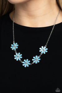 Open Door Jewelry - Flora Fantasy - Blue Necklace - Paparazzi Accessories