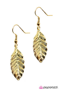 Open Door Jewelry - Flight Plan - Gold Earrings - Paparazzi Accessories