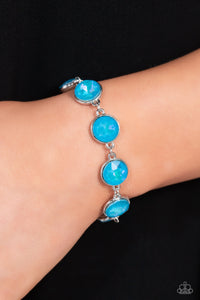 Open Door Jewelry - Enchanted Emblems - Blue Bracelet - Paparazzi Accessories