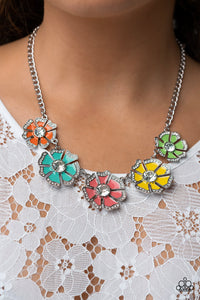 Open Door Jewelry - Playful Posies - Multi Necklace - Paparazzi Accessories