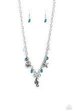 Load image into Gallery viewer, five-dollar-jewelry-seahorse-season-blue-necklace-paparazzi-accessories
