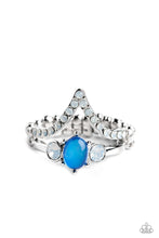 Load image into Gallery viewer, five-dollar-jewelry-chevron-celebrity-blue-ring-paparazzi-accessories
