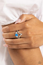 Load image into Gallery viewer, Open Door Jewelry - Chevron Celebrity - Blue Ring - Paparazzi Accessories
