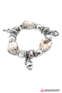 Open Door Jewelry - Shopaholic - White Bracelet - Paparazzi Accessories