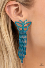 Load image into Gallery viewer, Open Door Jewelry - Billowing Butterflies - Blue Post Earrings - Paparazzi Accessories
