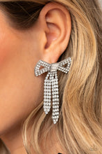 Load image into Gallery viewer, Open Door Jewelry - Just BOW With It - White Post Earrings - Paparazzi Accessories
