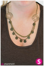 Load image into Gallery viewer, five-dollar-jewelry-pirate-queen-brass-necklace-paparazzi-accessories

