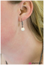 Load image into Gallery viewer, Open Door Jewelry - Mrs. Flintstone - White Necklace - Paparazzi Accessories
