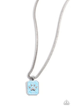 Load image into Gallery viewer, five-dollar-jewelry-paw-to-the-line-blue-necklace-paparazzi-accessories
