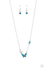 Load image into Gallery viewer, five-dollar-jewelry-cant-butterfly-me-love-blue-necklace-paparazzi-accessories
