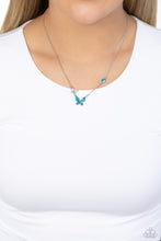 Load image into Gallery viewer, Open Door Jewelry - Cant BUTTERFLY Me Love - Blue Necklace - Paparazzi Accessories
