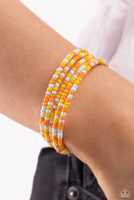 Load image into Gallery viewer, Open Door Jewelry - Coiled Candy - Yellow Bracelet - Paparazzi Accessories
