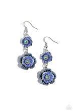 Load image into Gallery viewer, five-dollar-jewelry-intricate-impression-blue-earrings-paparazzi-accessories
