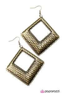 Open Door Jewelry - Down Under - Brass Earrings - Paparazzi Accessories