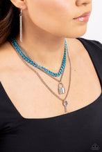 Load image into Gallery viewer, Open Door Jewelry - Locked Labor - Blue Necklace - Paparazzi Accessories
