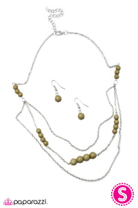 Open Door Jewelry - Backwoods Explorer - Green Necklace - Paparazzi Accessories