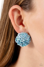 Load image into Gallery viewer, Open Door Jewelry - Corsage Character - Blue Post Earrings - Paparazzi Accessories
