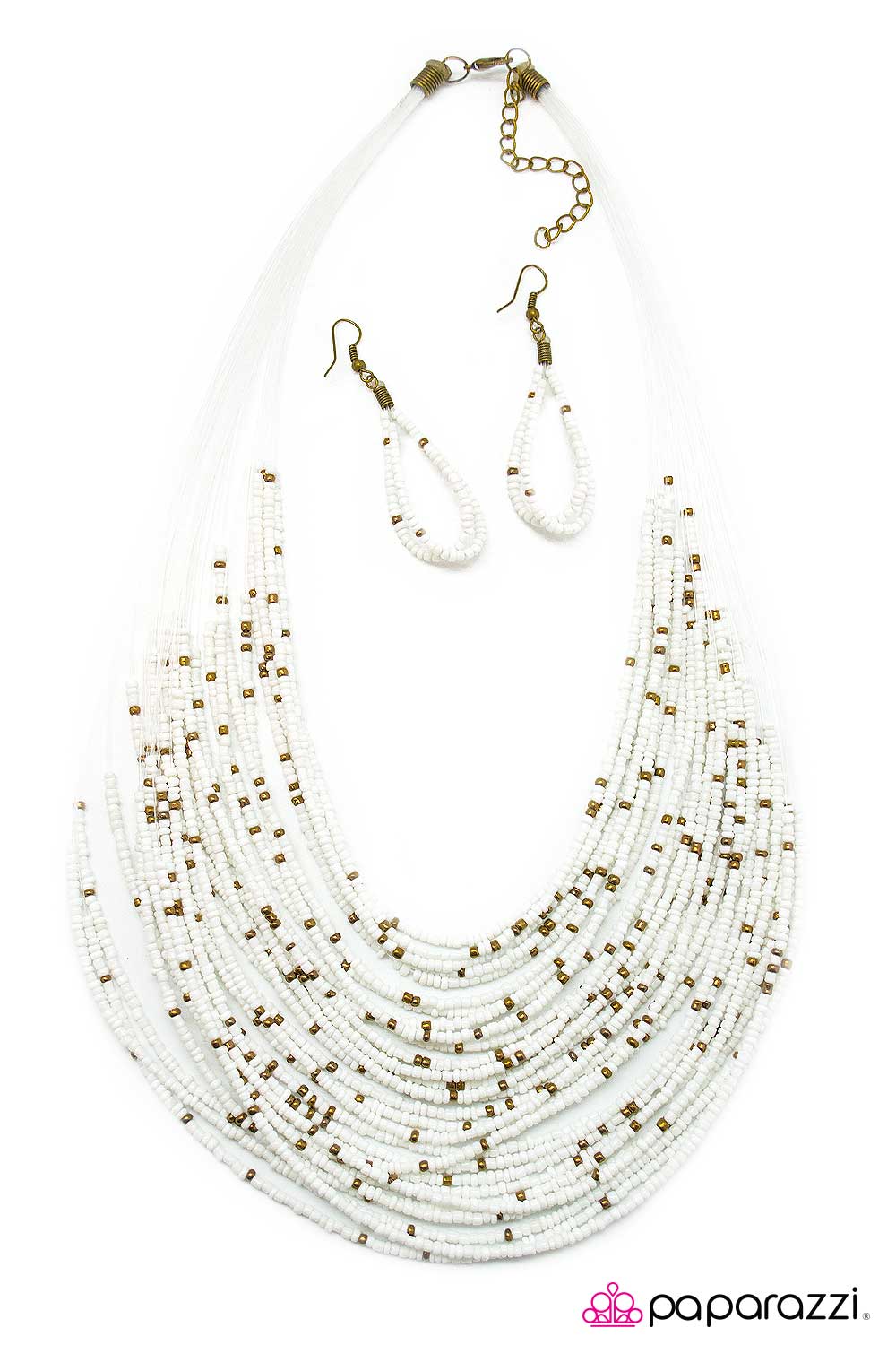 Open Door Jewelry - Cherokee Falls - White Necklace - Paparazzi Accessories