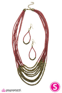 Open Door Jewelry - Time To Tango - Red Necklace - Paparazzi Accessories