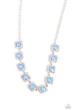 Load image into Gallery viewer, five-dollar-jewelry-jump-square-blue-necklace-paparazzi-accessories
