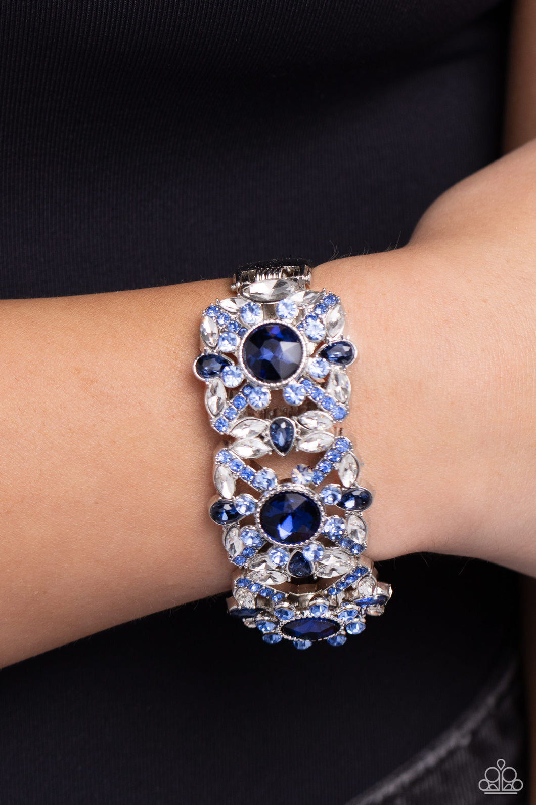 Open Door Jewelry - Shimmering Solo - Blue Bracelet - Paparazzi Accessories